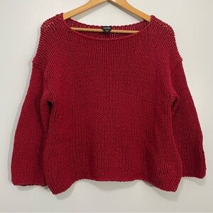 Eileen Fisher Cherry Knit Crew Neck Sweater